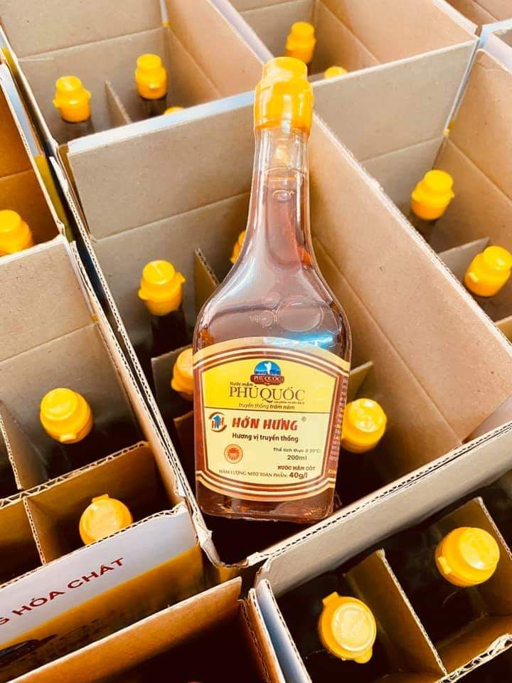 6 chai nước mắm Phú Quốc Hớn Hưng 200ml ,40 độ