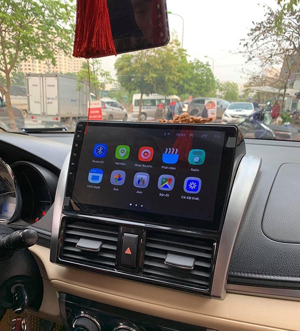 [Hỗ Trợ Lắp Đặt] SHOP UY TÍN 166 ! Màn hình android 10. màn hinh lắp sim cho xe TOYOTA VIOS 2015 với cấu hình RAM 2G ROM 32G chip 4 nhân IPS chống chói chống lóa kính cường lực 2.5D tích hợp sẵn bản đồ NAVITEL youtube ẩn