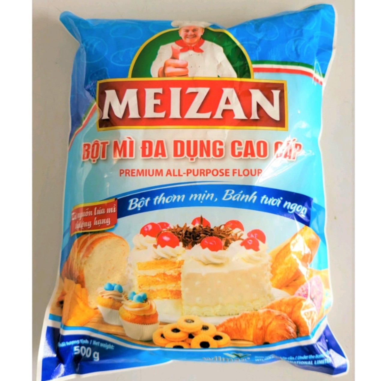 bột mì đa dụng cao cấp Mezan gói 500g