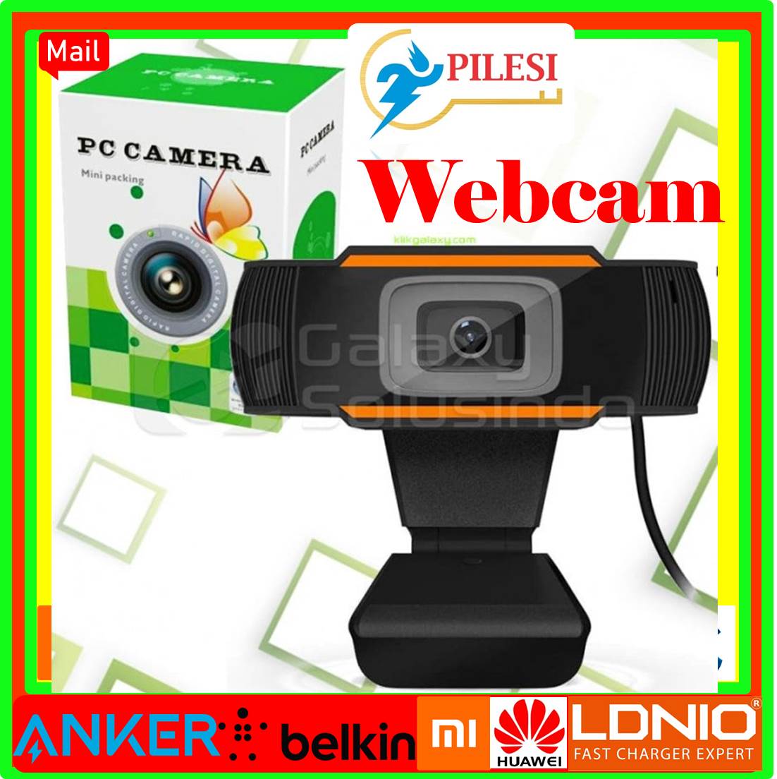 Webcam học Zoom online cho học sinh giá rẻ Pc Camera Mini Packing