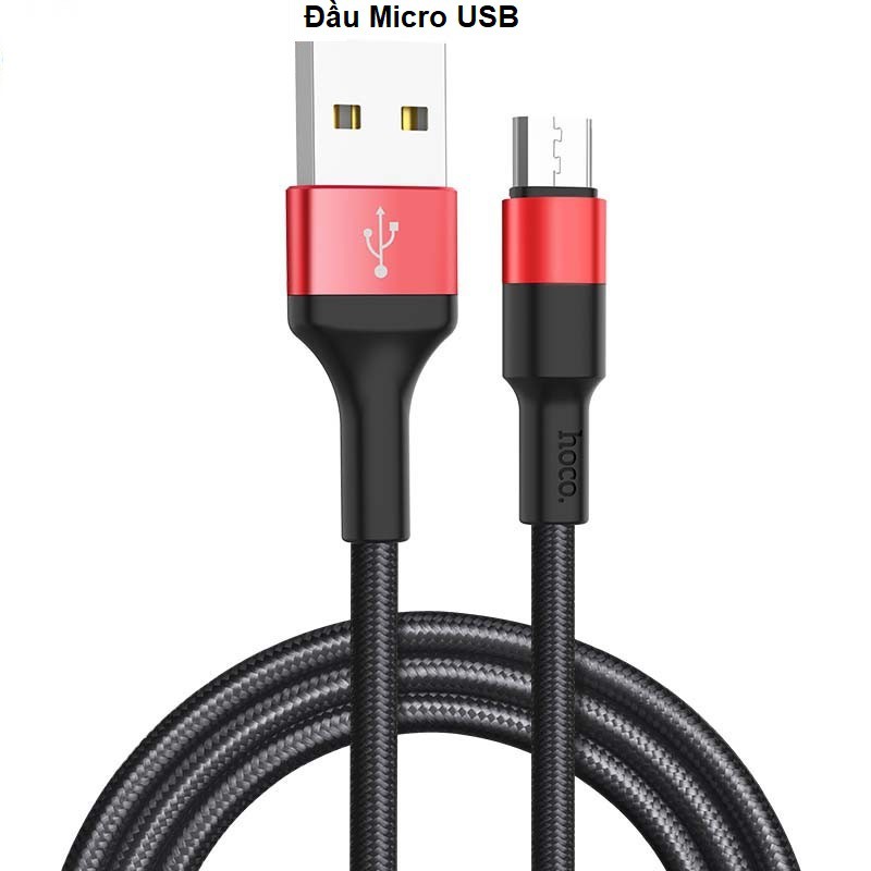 Cáp Sạc MicroUSB Hoco X26 Sạc Nhanh Bọc Dù Bền Chắc 1m