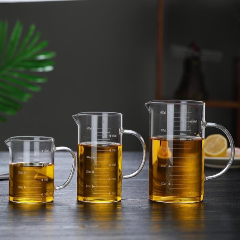 (HÀNG ĐẸP) ca đong sữa thuỷ tinh chia vạch