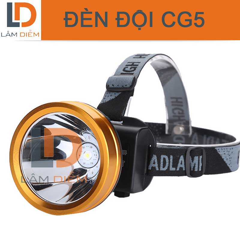 Đèn pin led sạc đội đầu chống nước chóa 80mm 004