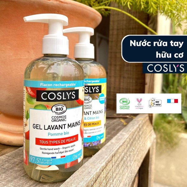 Nước rửa tay táo hữu cơ Coslys (300ml) (chai)