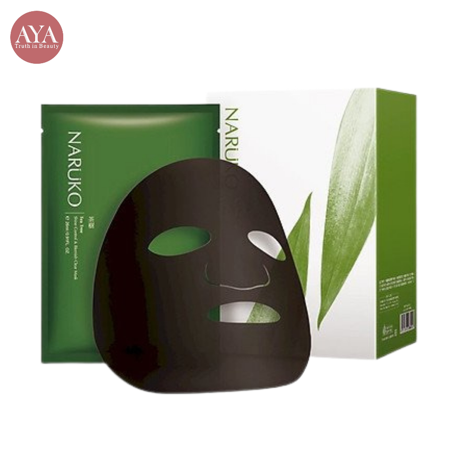 Mặt nạ Trà Tràm Naruko Tea Tree Shine Control and Blemish Clear 26ml Bản Đài