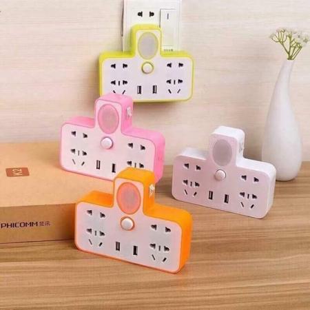 Ổ điện BỘ CHIA Ổ ĐIỆN 2 CỔNG USB CÓ ĐÈN
