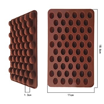 Khuôn silicon socola nâu hình hạt cafe