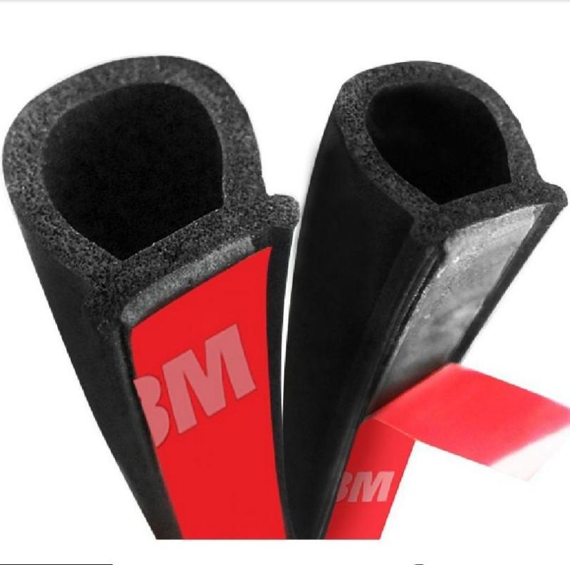 10 Mét gioăng cao su chữ D 14x12mm, Giảm ồn, chống bụi, ngăn nước, cách nhiệt xe hơi
