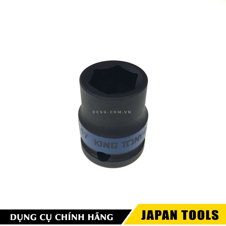 Đầu tuýp đen ngắn 17mm chuôi 1/2" kingtony 453517m | japan tools