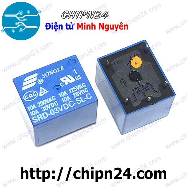 [2 con] (F79) RELAY 5 CHÂN SRD 10A (SRD-03V 05V 06V 09V 12V 24VDC-SL-C) - [Chọn Loại]