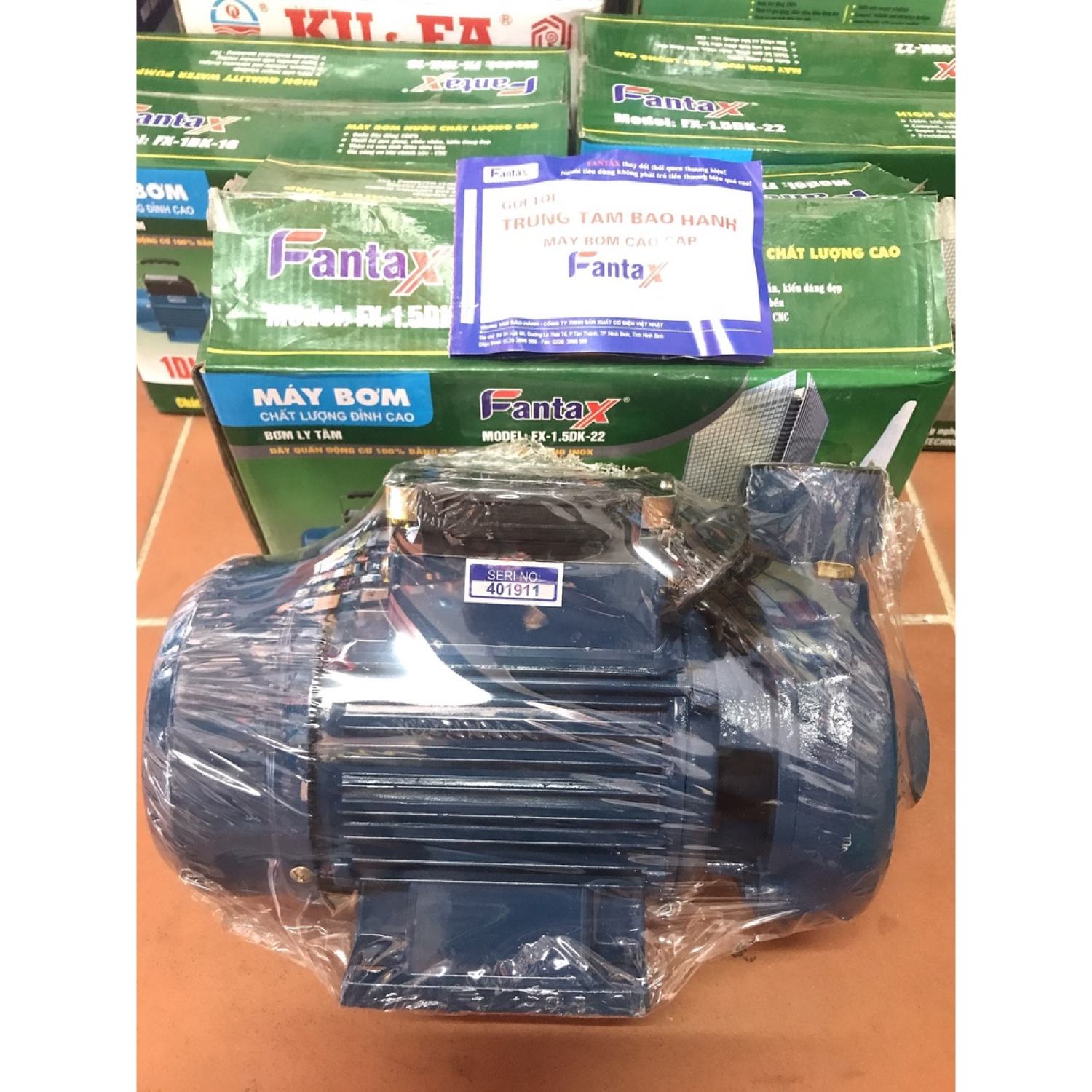 Máy bơm li tâm Fantax 800W 1HP | Dùng bơm nước sạch, nước giếng khoan