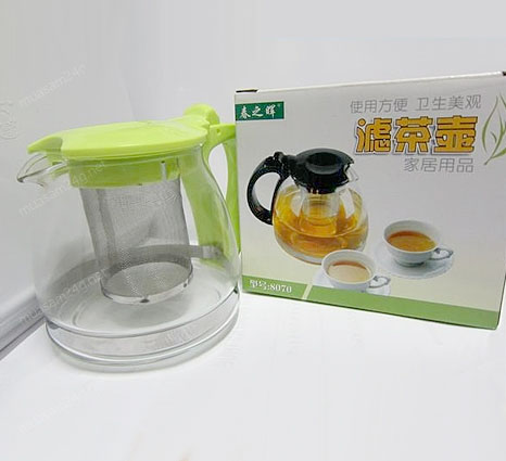 ẤM PHA TRÀ THỦY TINH LƯỚI LỌC 700ML