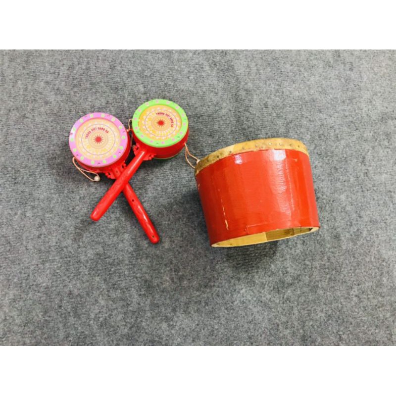 Trống lân Gỗ Cho Bé từ 3-8 tuổi