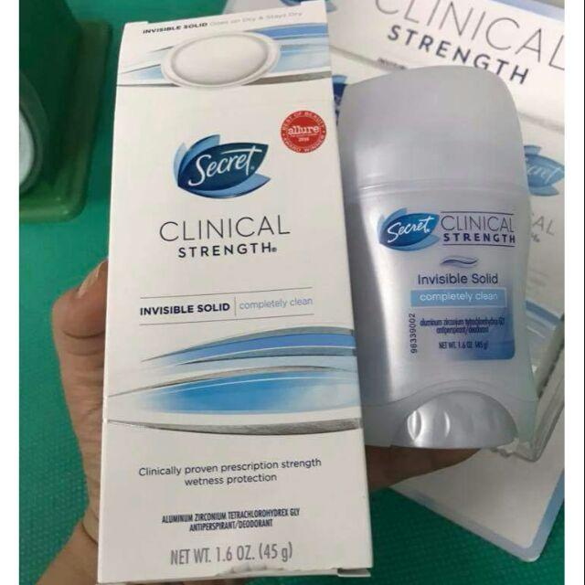 Lăn khử mùi Secret Clinical Strength Invisible Solid 45g - MỸ