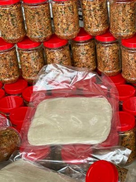 Bánh tráng phơi sương muối tép hành phi 500g