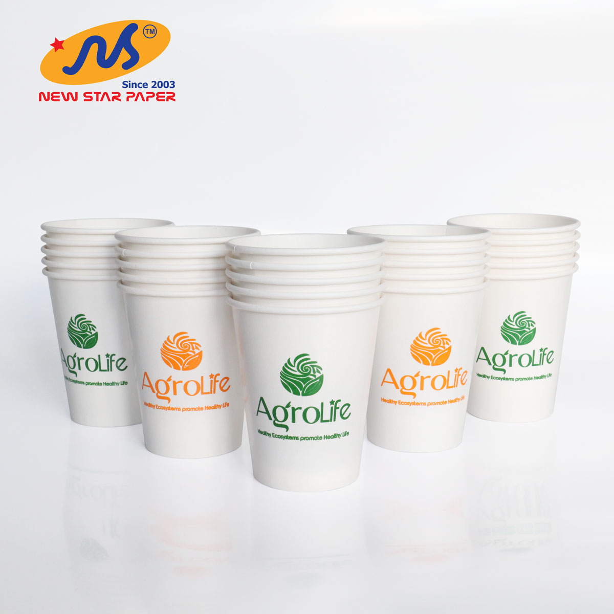 Ly giấy 12oz~354ml - lốc 50 ly giấy có in lụa