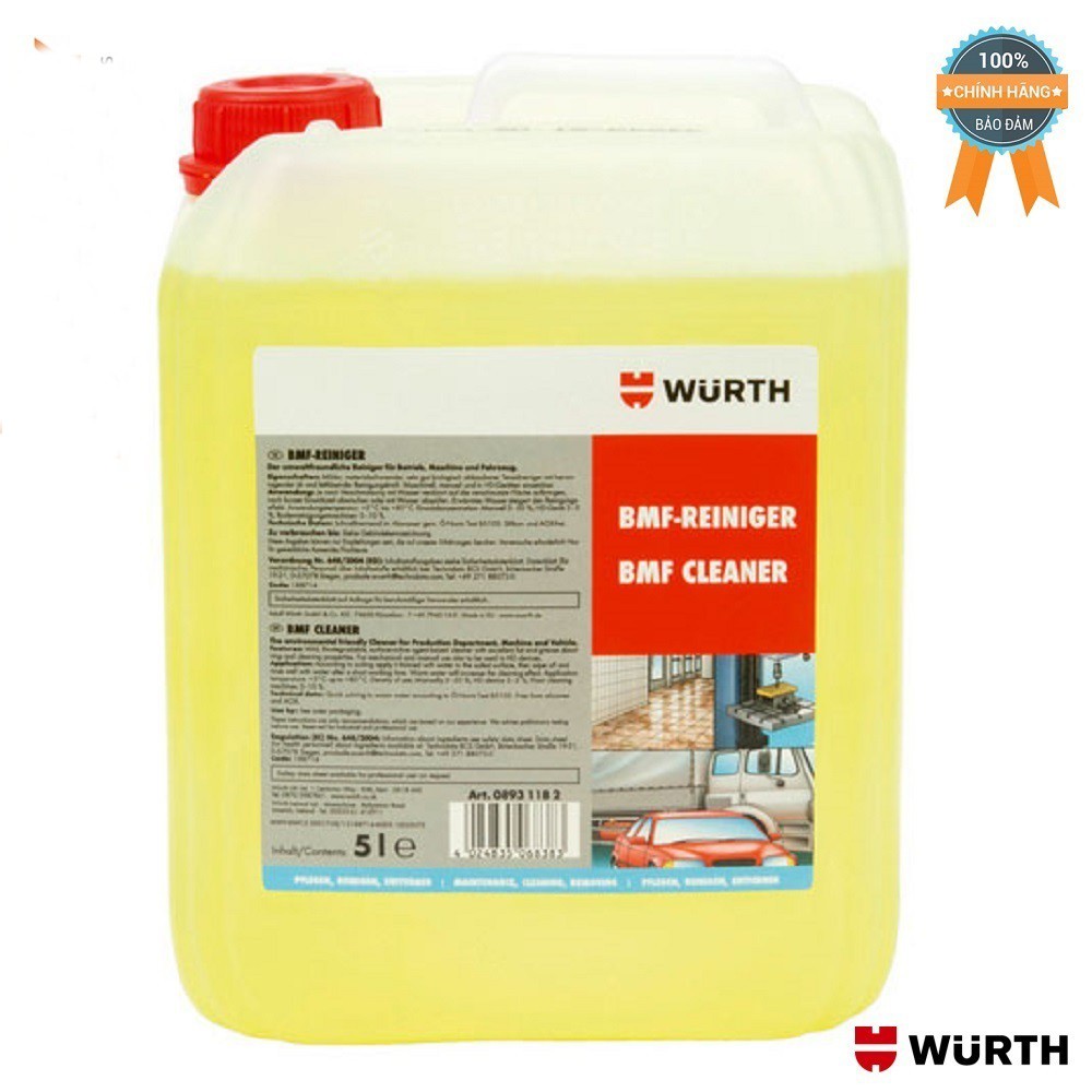[HCM]Dung Dịch Tẩy Rửa Đa Năng BMF Wurth Đức 5 Lít 08931182 Sản Phẩm Chất Lượng Gian Hàng Uy Tín Giá Cả Cực Tốt Mua Ngay.