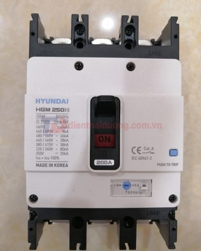 Aptomat hyundai chính hãng hgm250h 3p 200a 38ka