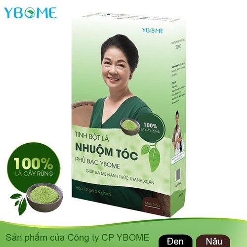 TINH BỘT LÁ NHUỘM TÓC PHỦ BẠC YBOME TỪ LÁ CÂY RỪNG