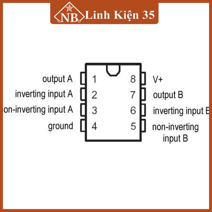 Ic chức năng LM358N chân dán SOP8 8 chân