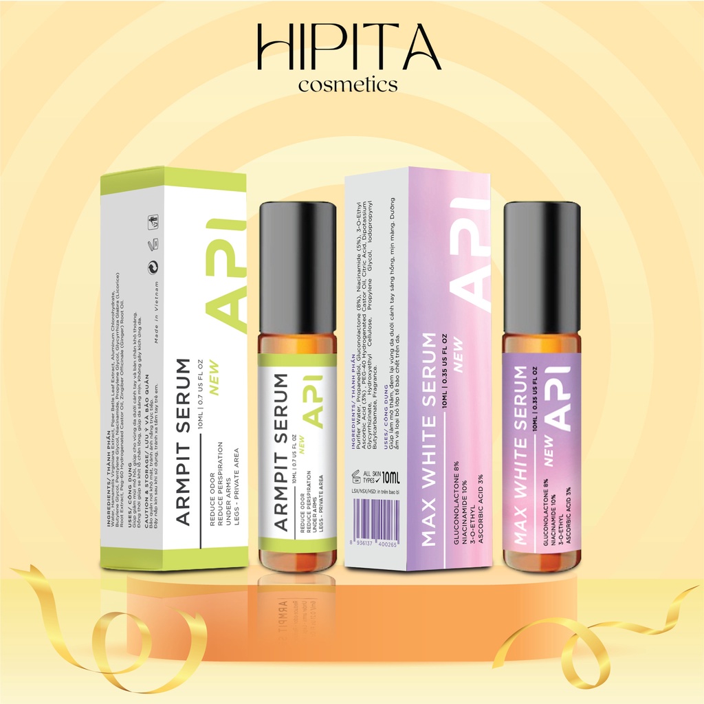 Lăn nách API Serum giảm thâm khử mùi nách API Mee Natural