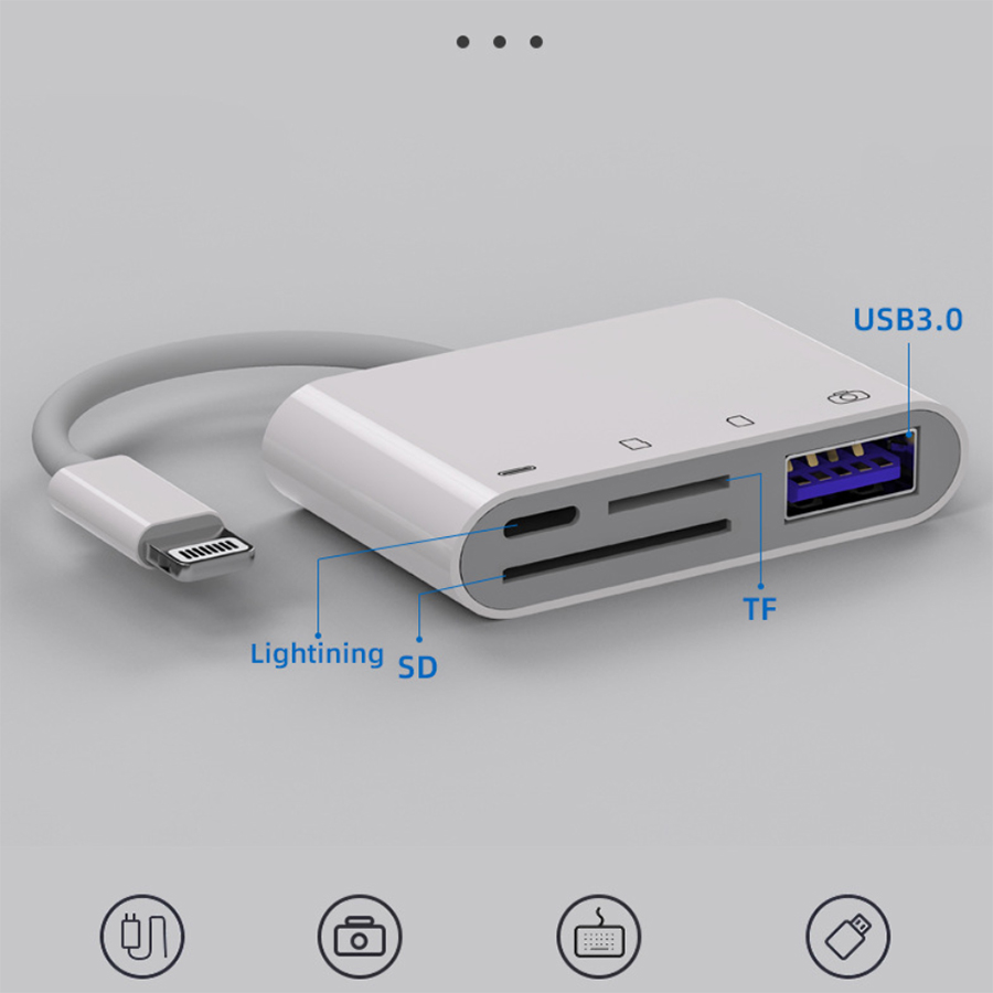 Đầu đọc thẻ nhớ SD cho iphone OTG lightning