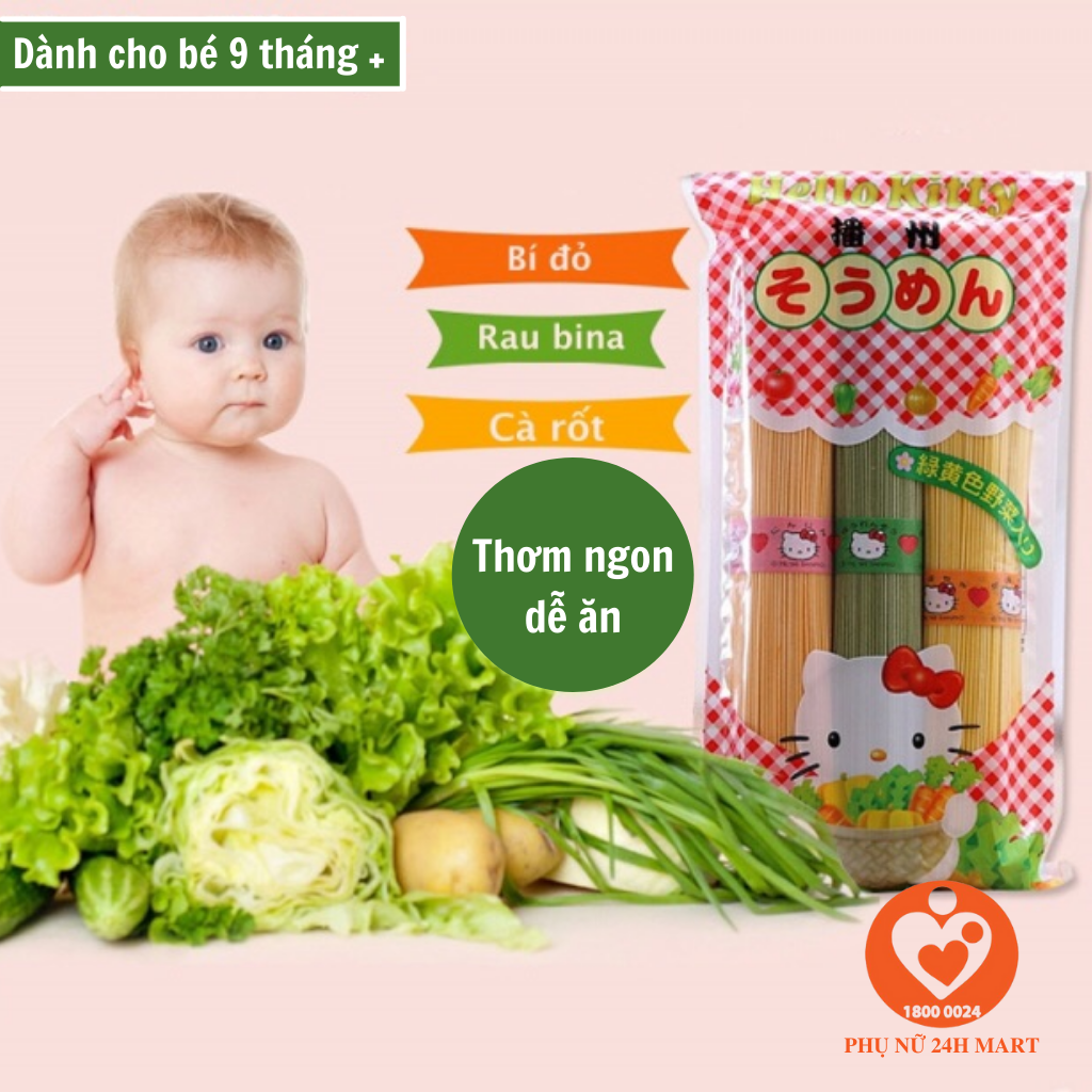 Mì Somen rau củ Hello Kitty cho bé [ HSD 2023 ]