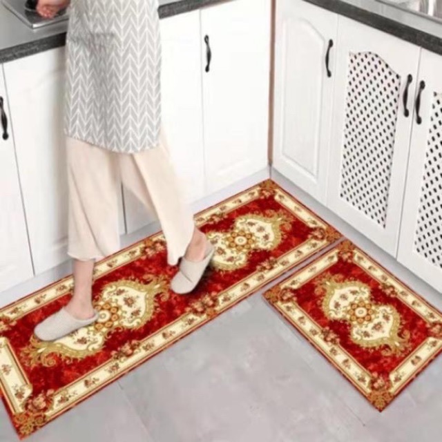 Thảm trải, thảm chùi chân nhà bếp-Thảm bếp chống trượt-Thảm sàn nhà bếp, phòng ngủ-Thảm bếp 3D chống trơn trượt