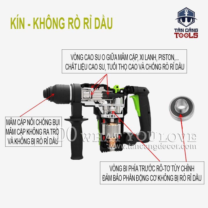 Máy Khoan Búa 2 Chế Độ 1010W Worx WU326P