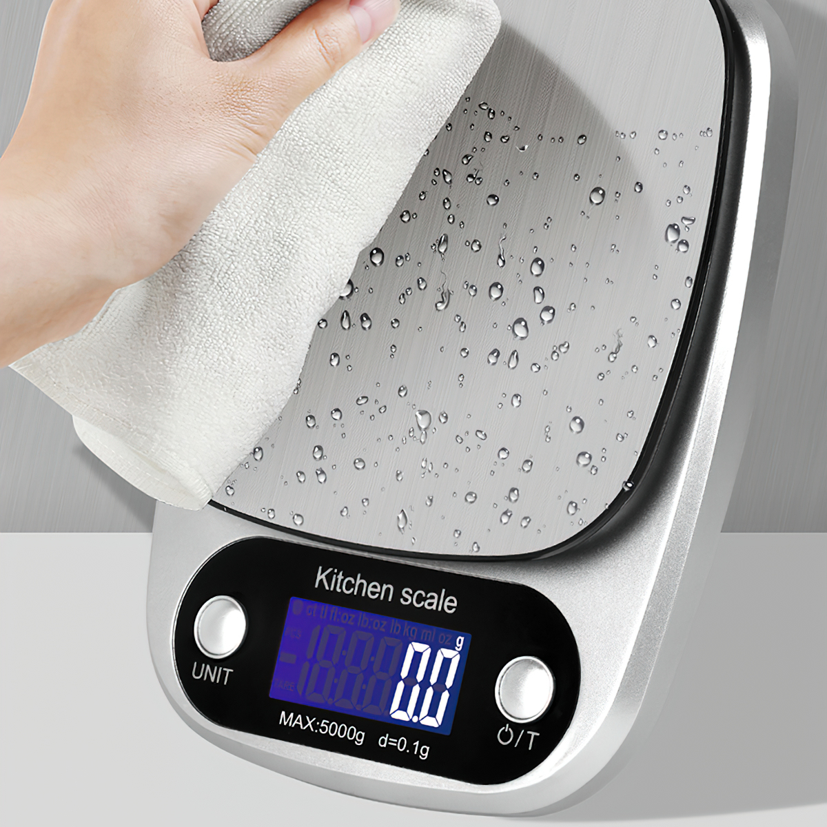High precision mini electronic kitchen scale weighing 1g - 5kg for baking with 2 AAA batteries
