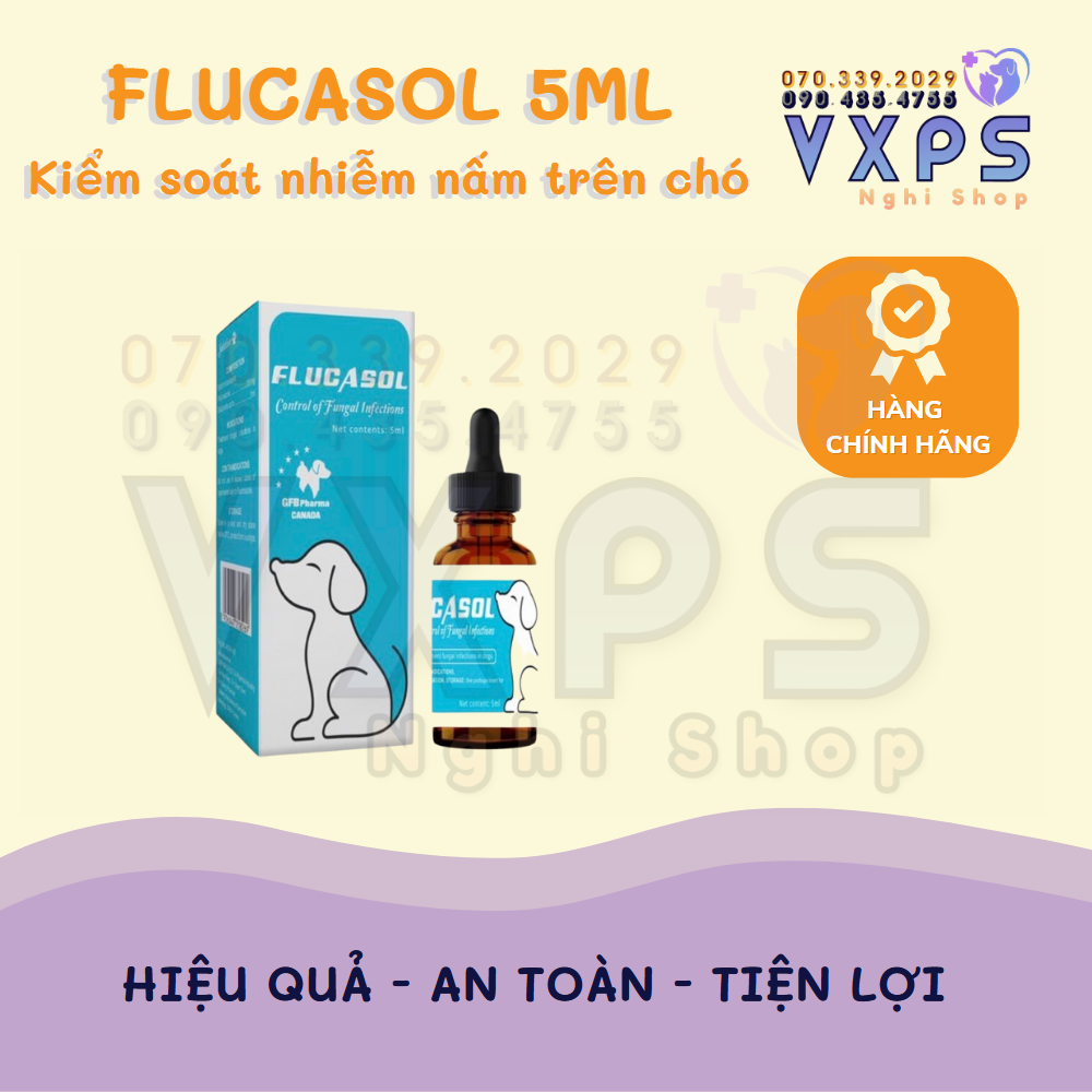 [GIẢM ĐẾN 20% Ở XU] Flucasol chó 5ml - Sản phẩm nấm cho chó GFB Pharma