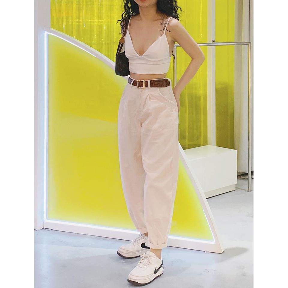Áo hai dây croptop