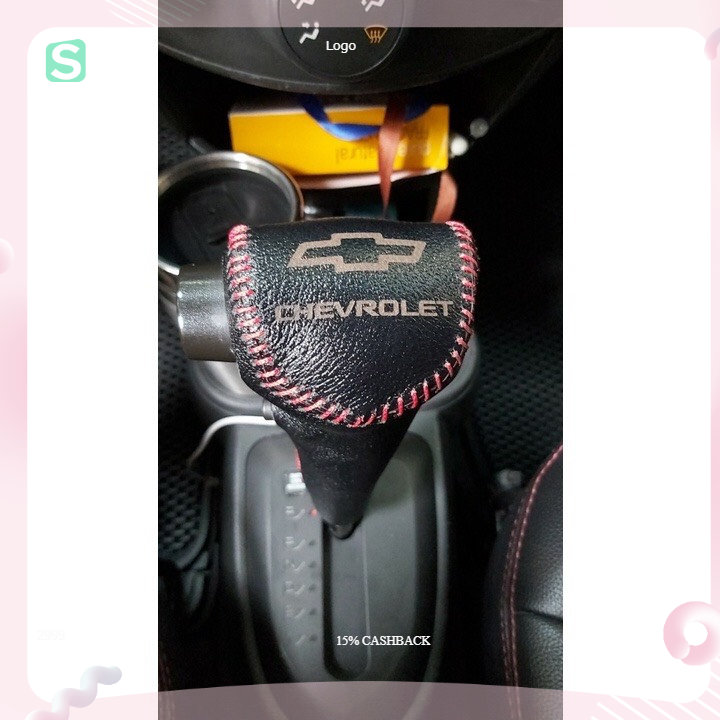Bọc cần số, tay phanh xe chevrolet spark số tự động... da bò thật, bảo hành 2 năm
