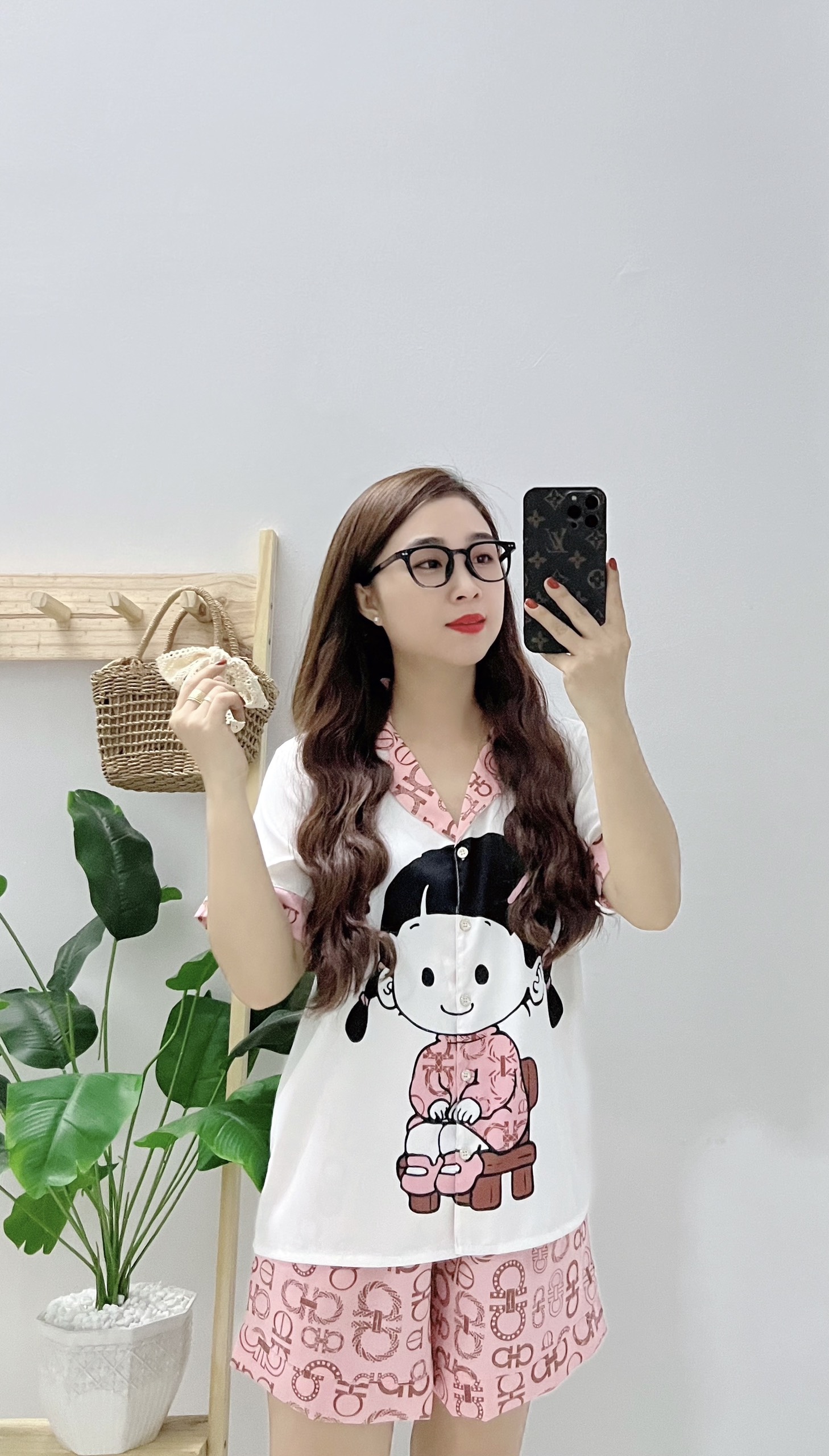 Đồ bộ nữ ANH MỸ pijama chất liệu lụa mango cao cấp 5D đùi DMG-01