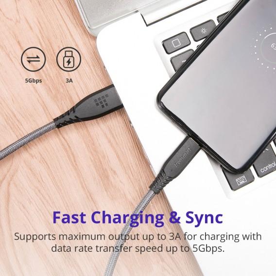 Cáp sạc TRONSMART TAC USB-C to USB-A 3.0 (độ dài từ 1m - 1.8m)