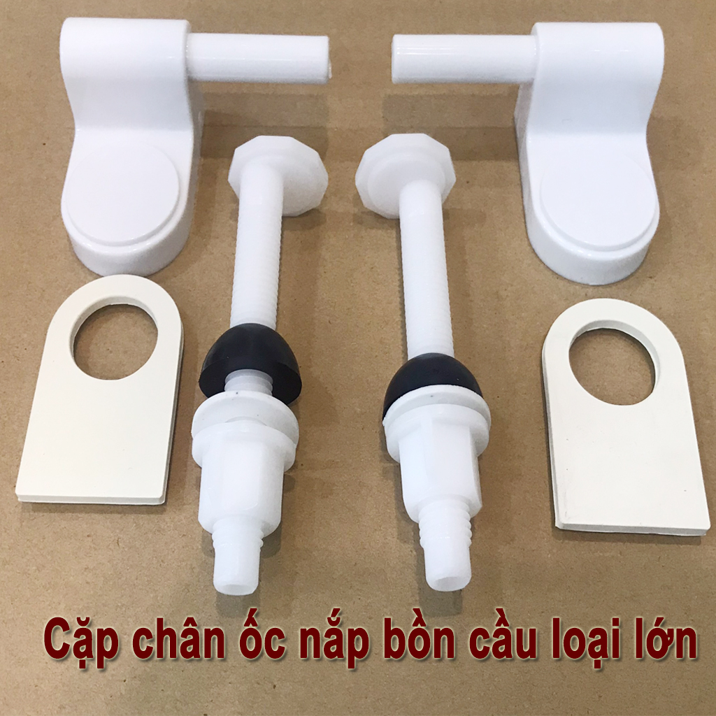 Bộ Chân Ốc Nắp Bồn Cầu Loại Lớn, Dùng Cho Nắp Rơi Không Êm Bồn Cầu 2 Khối Inax, TOTO, American, Caesar
