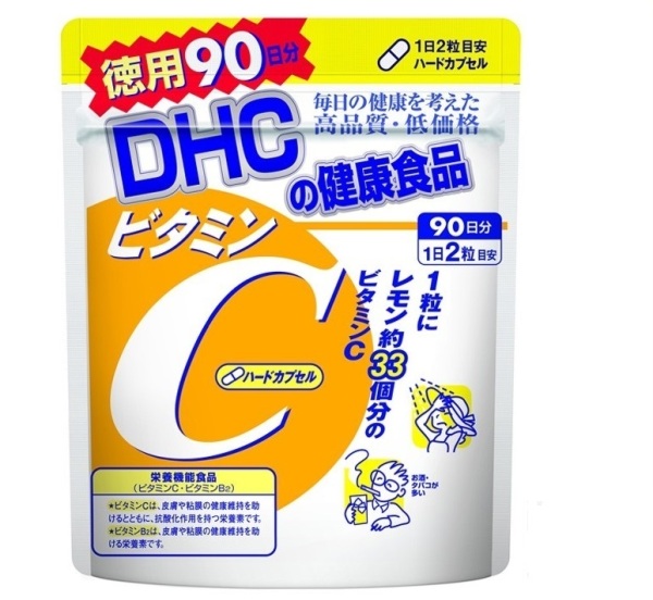Viên Uống Bổ Sung Vitamin C DHC Hard Capsule Nhật Bản Thực Phẩm Chức Năng Giúp Tăng Cường Đề Kháng, Sáng Da & Tăng Sản Sinh Collagen Gói 30 ngày, 90 ngày