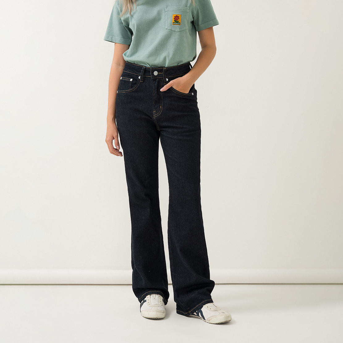 Quần jeans nữ Owlbrand Flare/Indigo