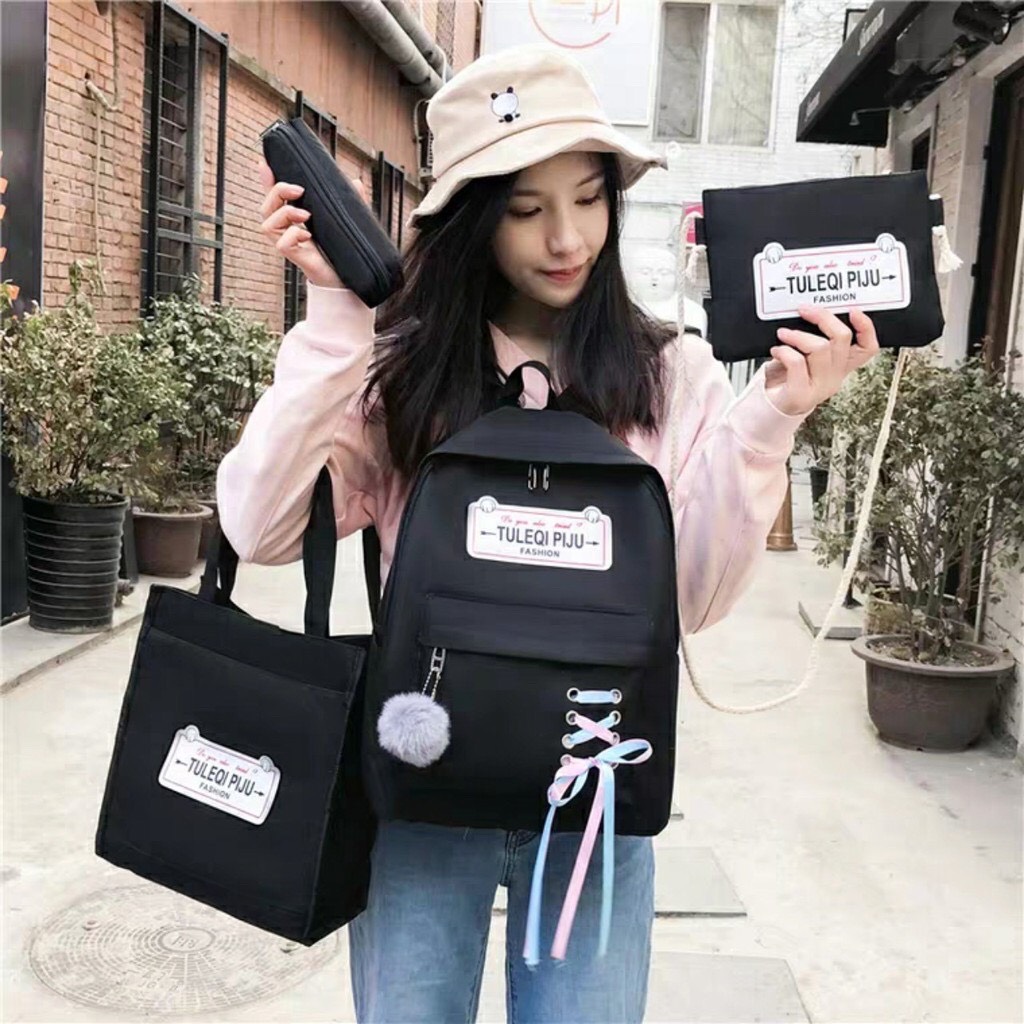 [HCM]Balo Set 4 Món PISHU Fashion