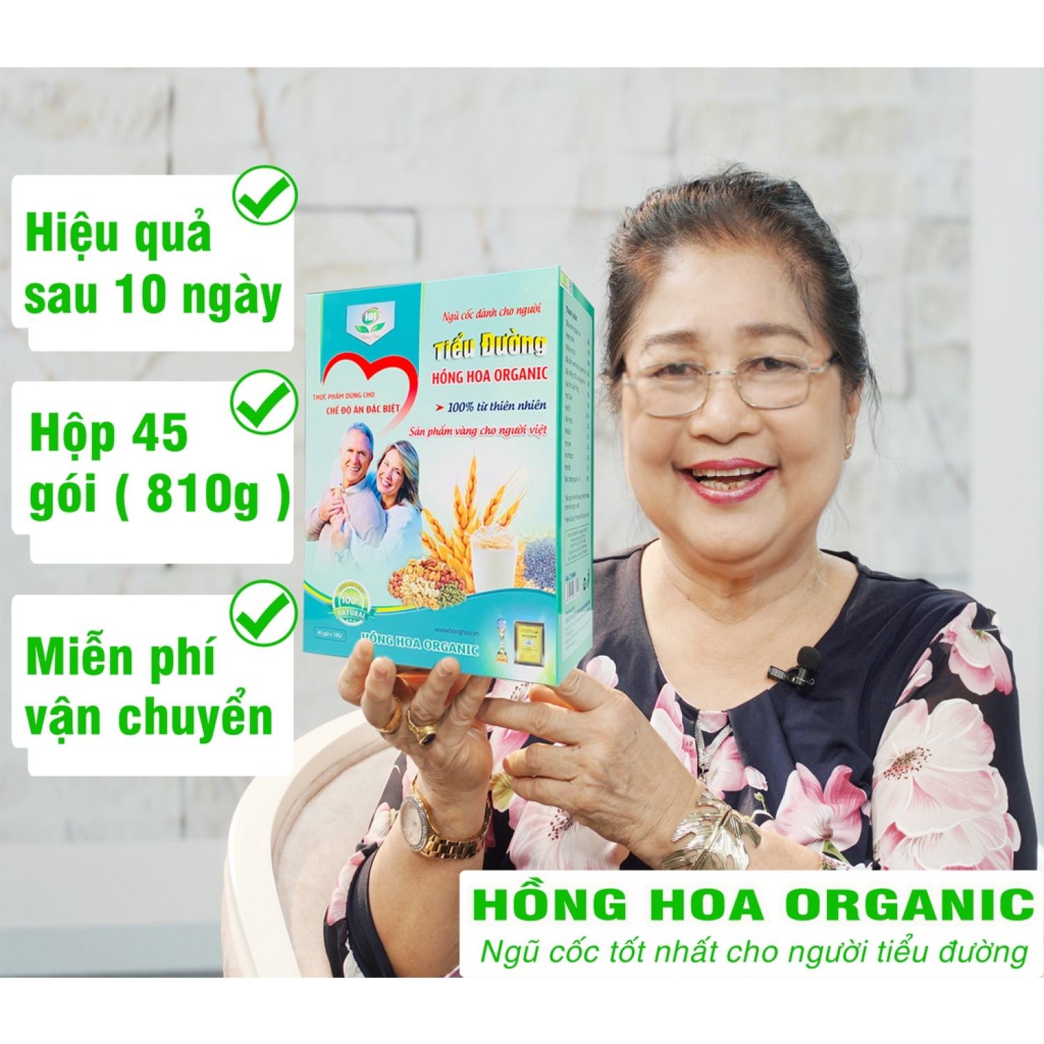 [COMBO 2]Ngũ Cốc Tiểu Đường Hồng Hoa Organic