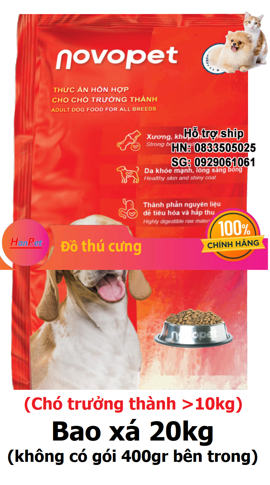 Hanpet - Novopet Thức ăn cho chó lớn vị thịt bò - Thức ăn cho mọi loại chó trươ- ng tha- nh -