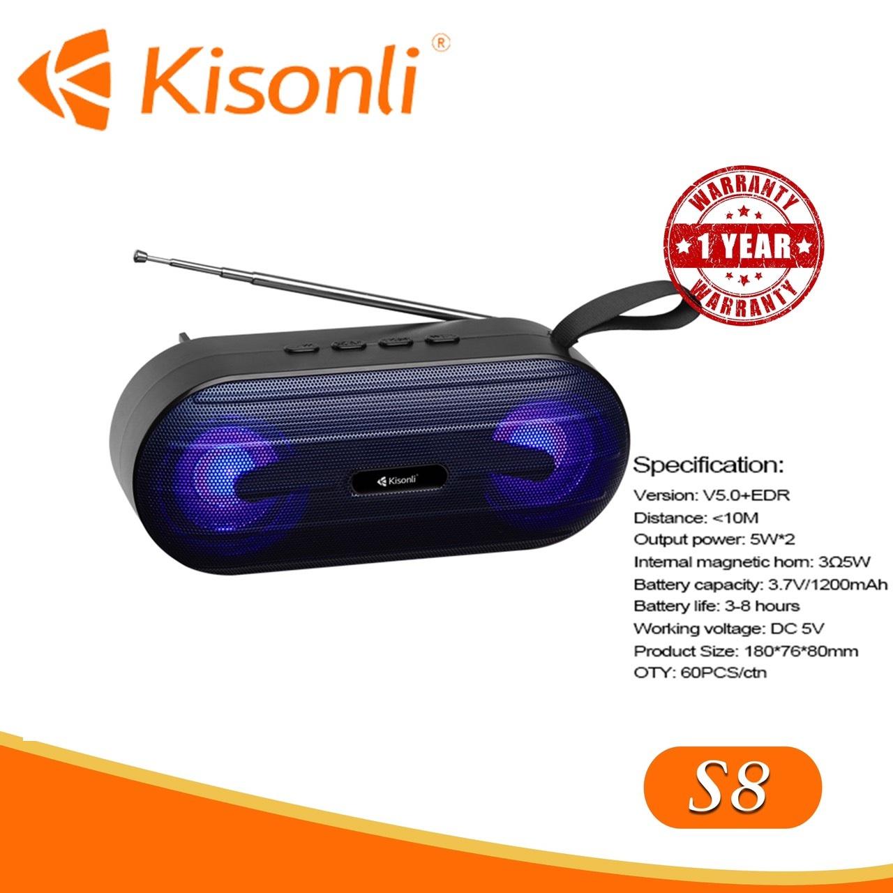 [HCM]Loa Kisonli Bluetooth S8 LED
