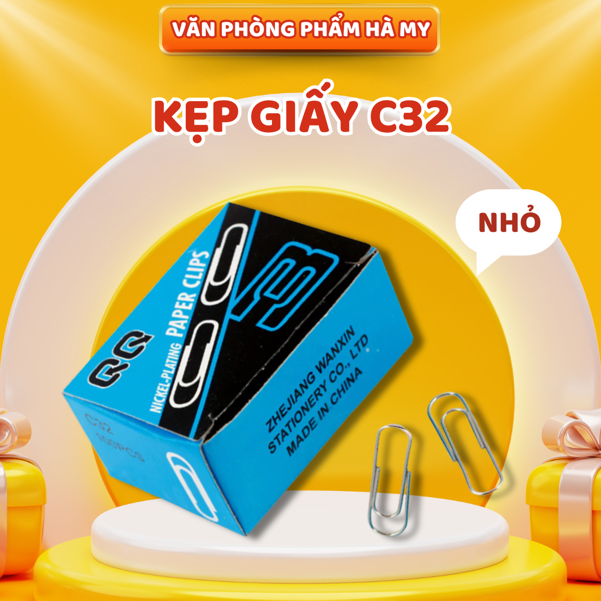 Combo 10 Hộp Kẹp Giấy C32 Đầu Tròn Tiện Lợi Nhỏ Gọn