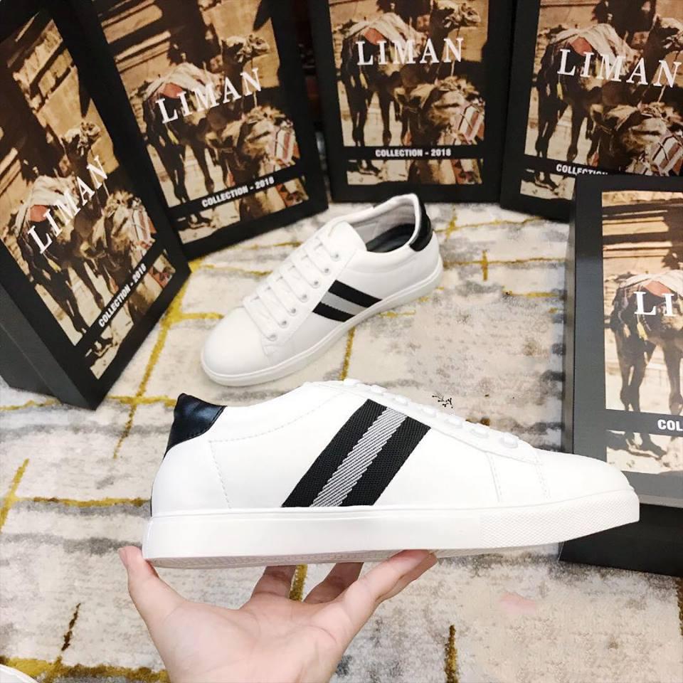 Giày sneaker nam, Giày sneaker thể thao cao cấp (Mã M13- Trắng)