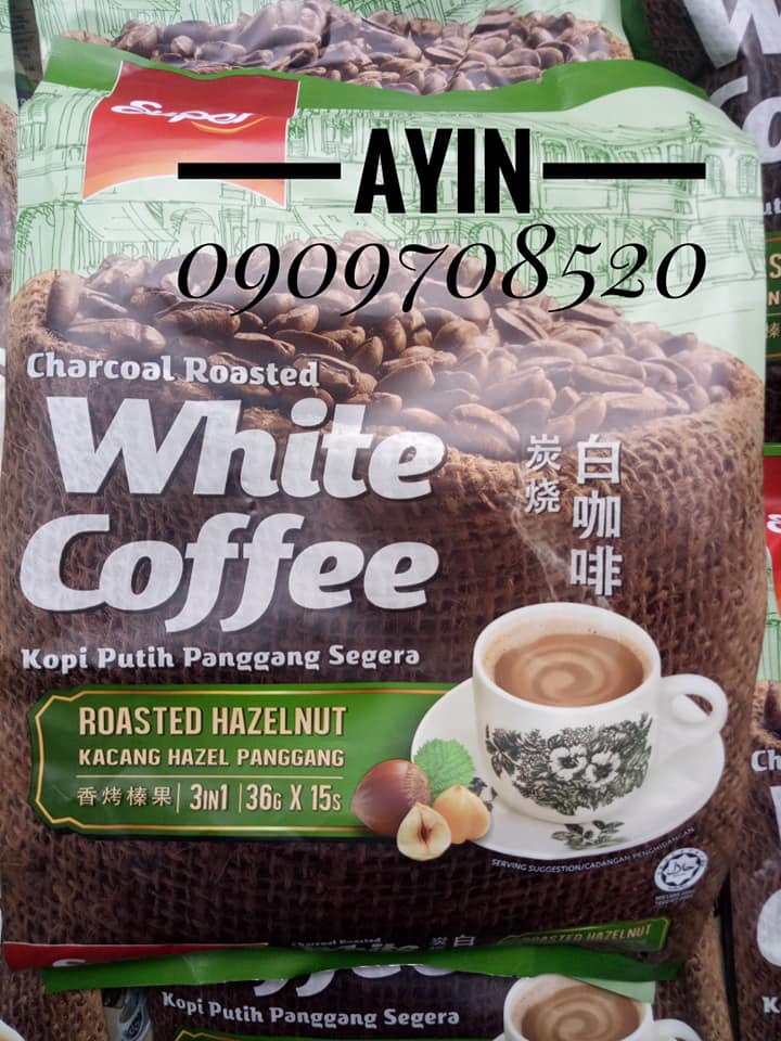 [HCM]( Bao Bì Mới ) Cà Phê Trắng Super Vị Hạt Dẻ - Super White Coffee Hazelnut Malaysia