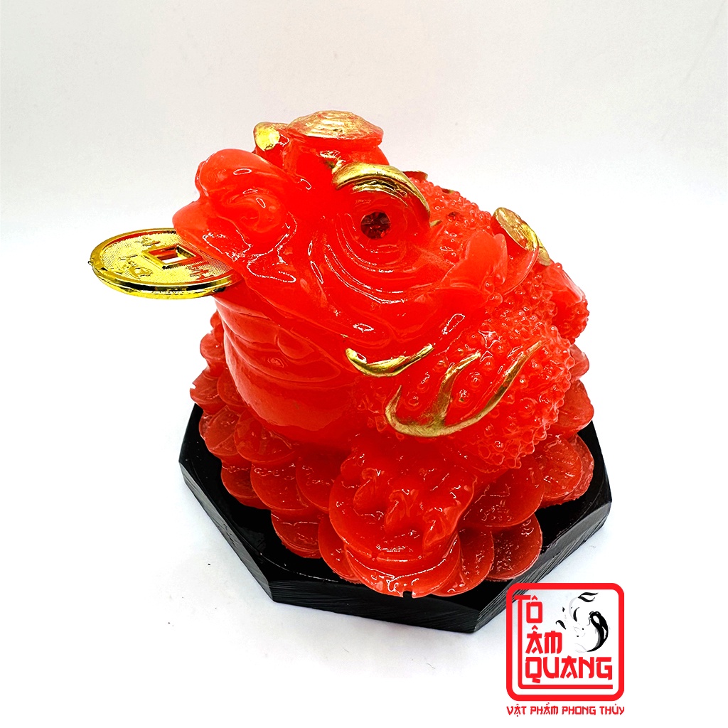 Toad Suck money thiềm thừ đỏ Đế wooden altar god of fortune feng shui attract Fortune Fortune garment lucky-motor mind Optical