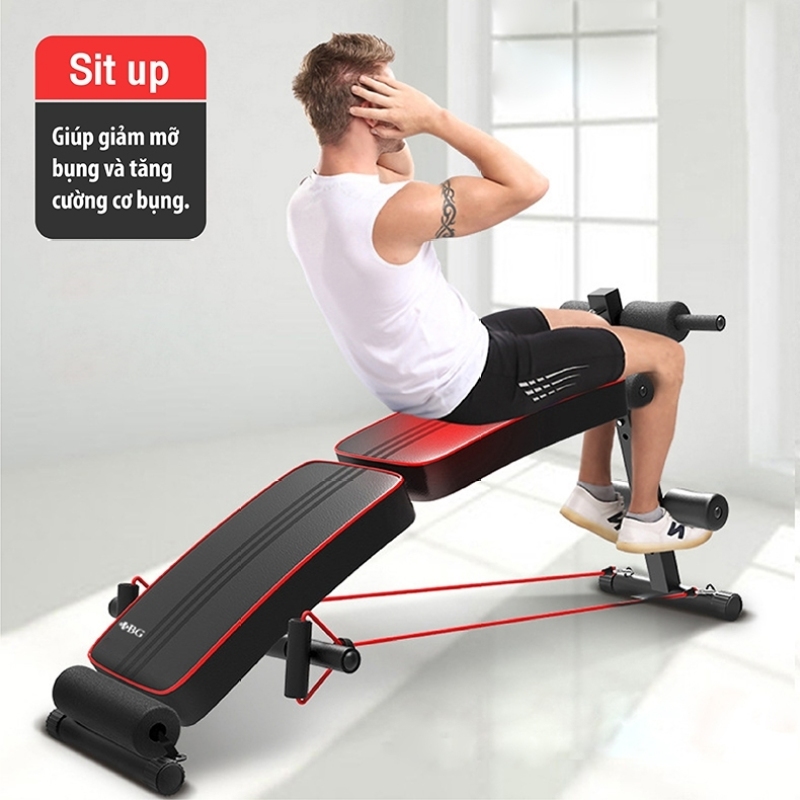GYM19- Ghế tập bụng có chốt gập mẫu mới 2020 SU119