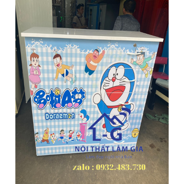 Tủ nhựa đài loan 2 cánh 5 ngăn in 3d bồ công anh mẫu mới