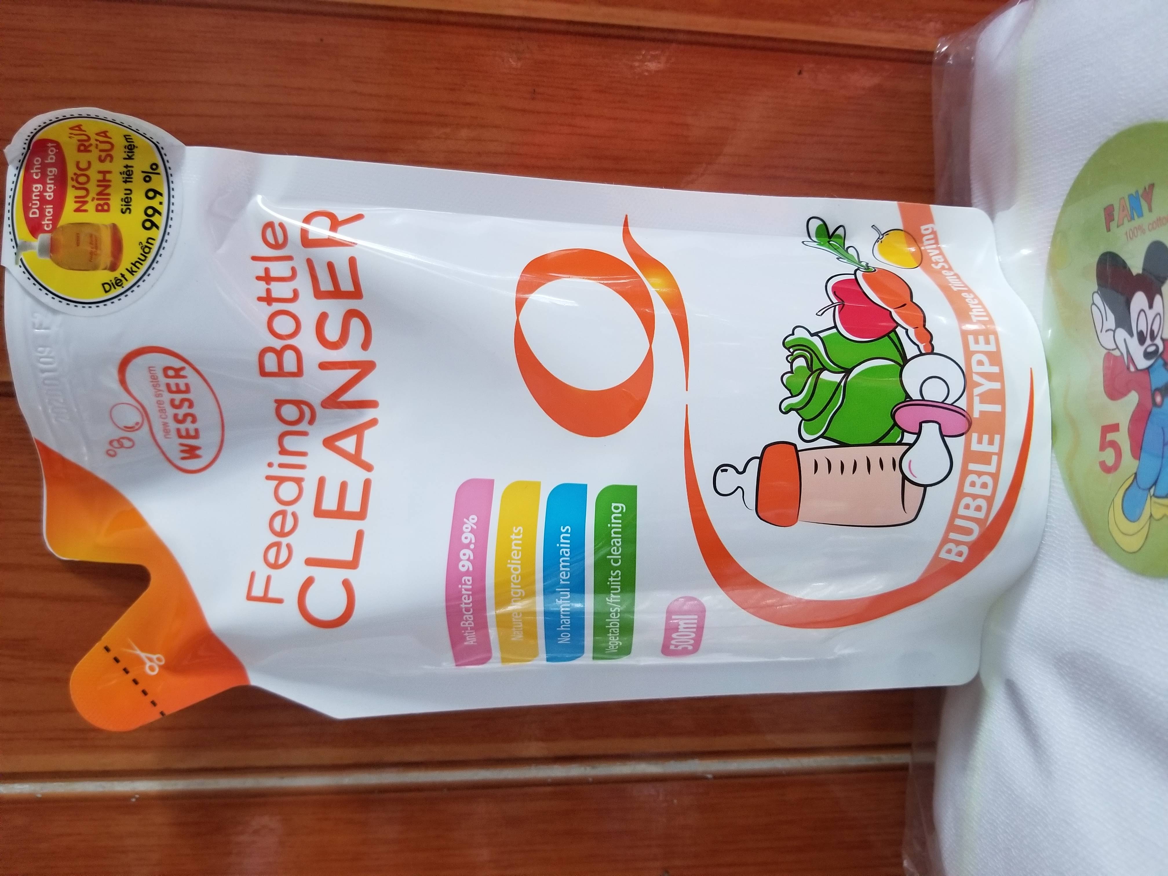 Nước rửa bình sữa Wesser bịch 500ml