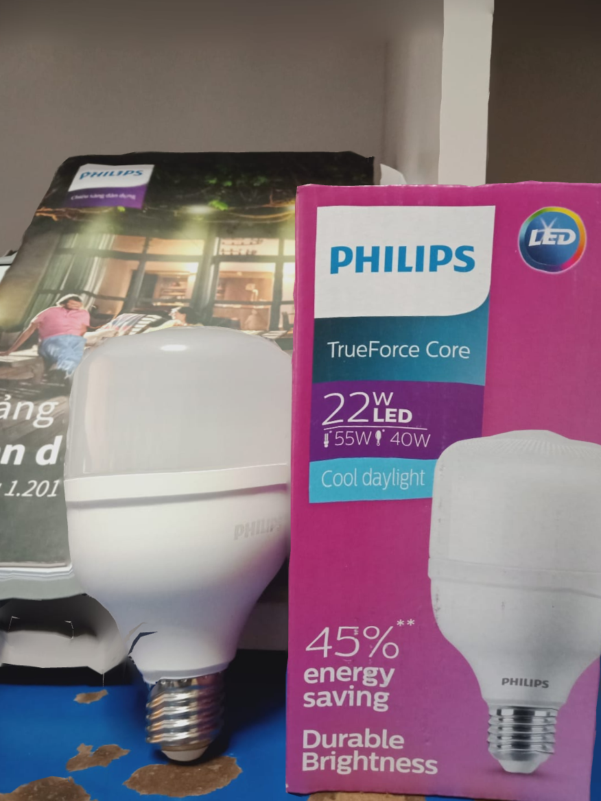 Bóng đèn trụ tforce core hb mv nd 22w trắng , vàng philip